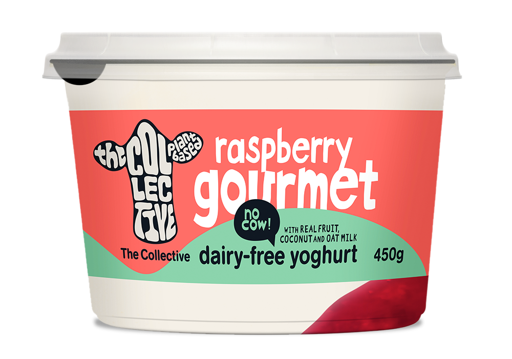 raspberry dairy-free yoghurt